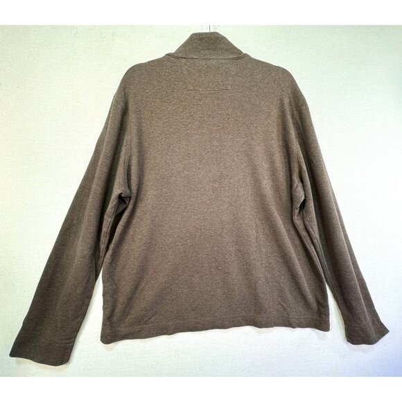 Banana Republic Mens 1/4 Zip Pullover Sweater XL Brown Preppy - Picture 7 of 7